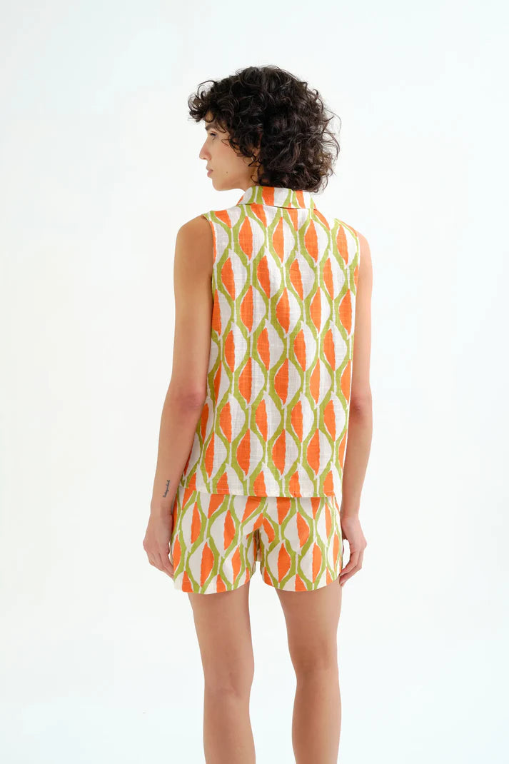 Camicia con stampa Aloe