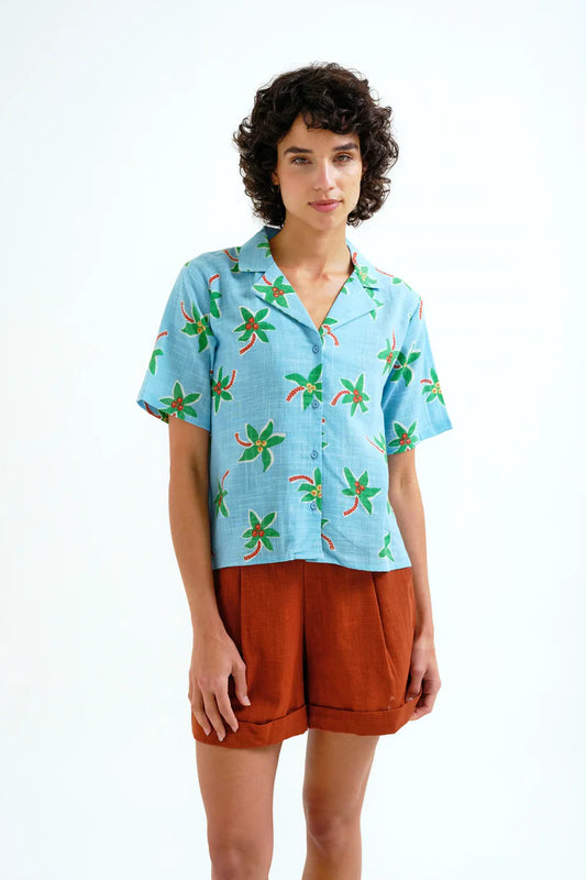 Camicia con stampa Cocotero Small
