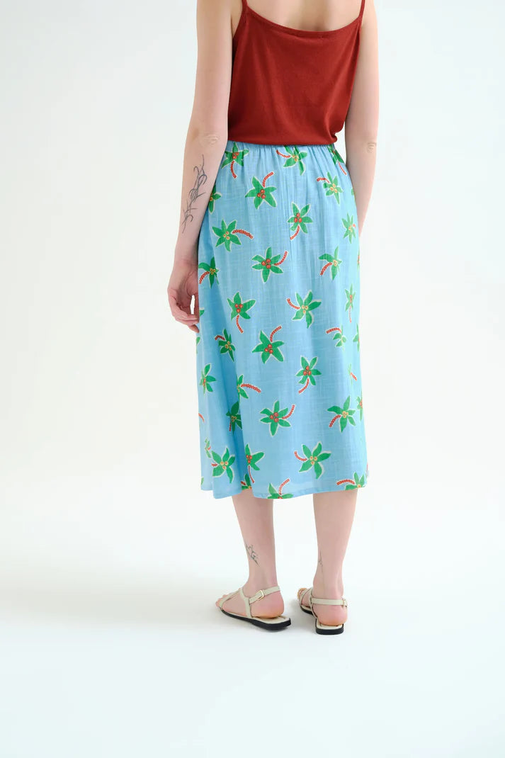 Gonna midi con stampa Cocotero Small