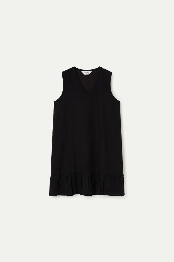Abito corto 100% cotone nero