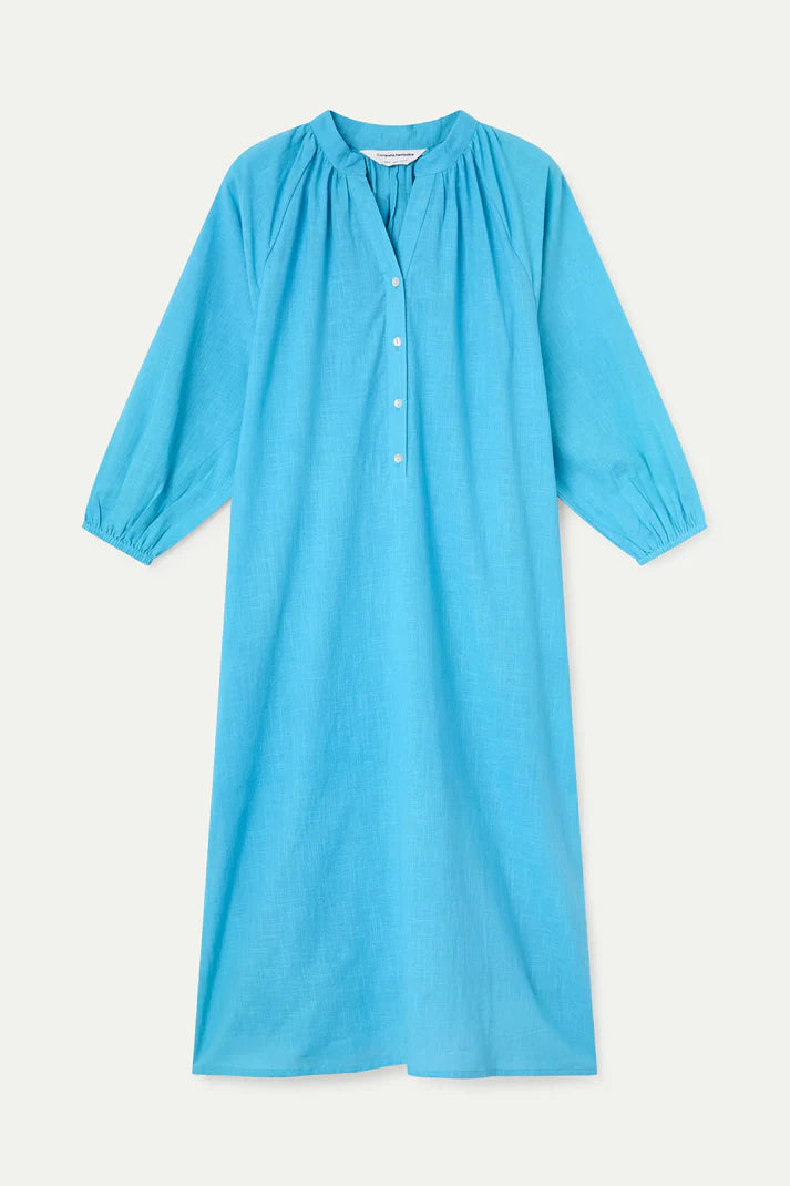 Kaftan lungo blu con bottoni