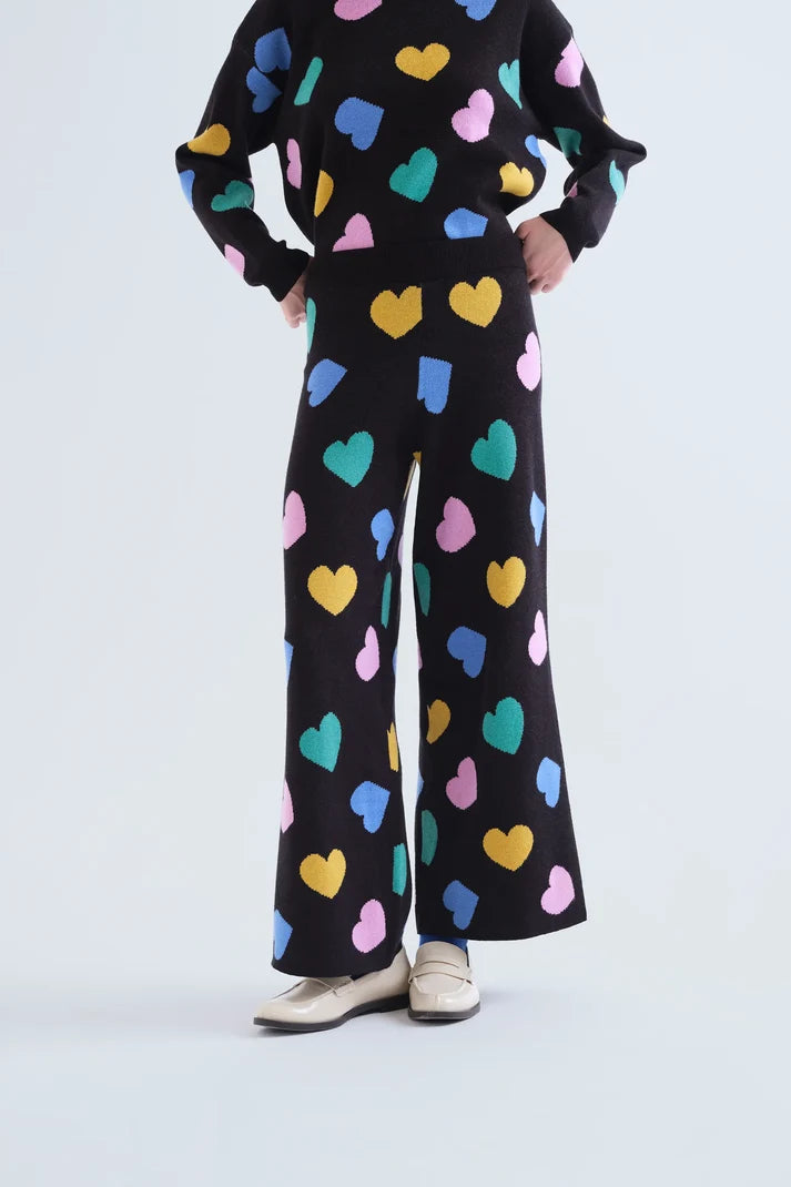 Pantaloni a maglia con stampa Candy