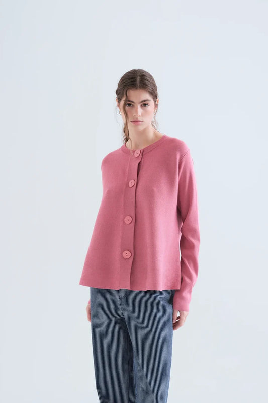 Cardigan basico rosa