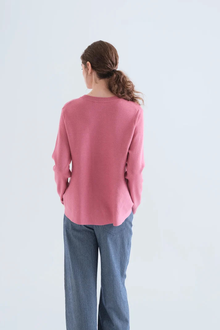 Cardigan basico rosa