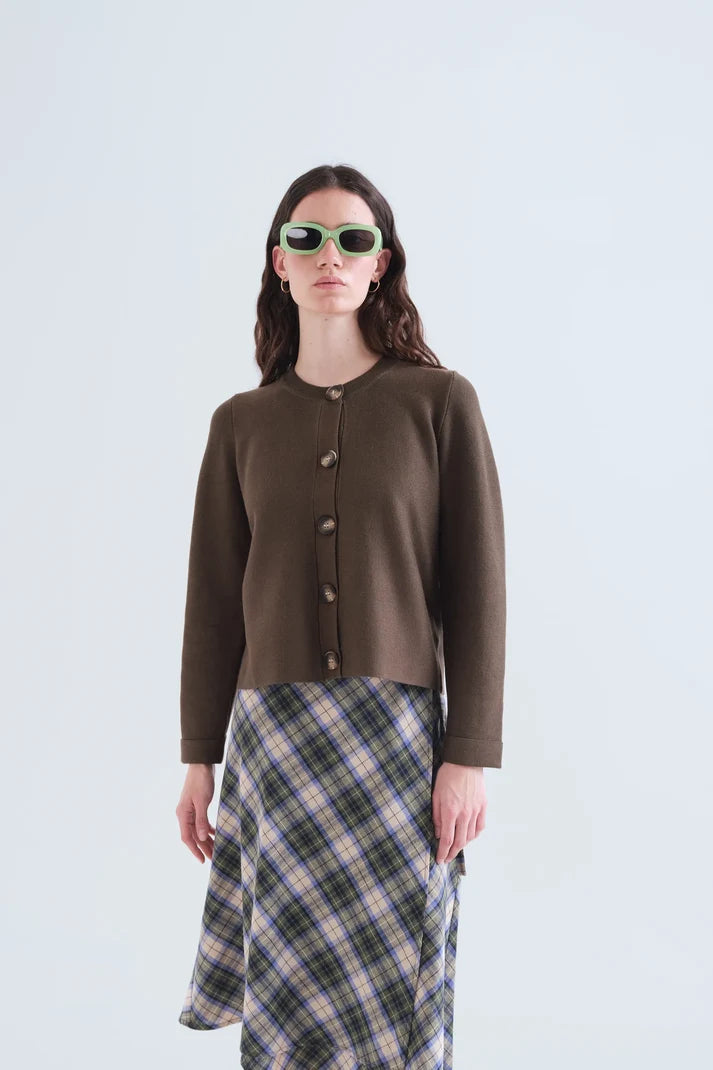 Cardigan basico marrone
