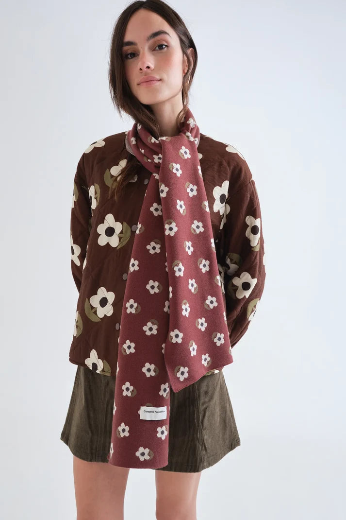 Sciarpa in maglia jacquard stampata Santini