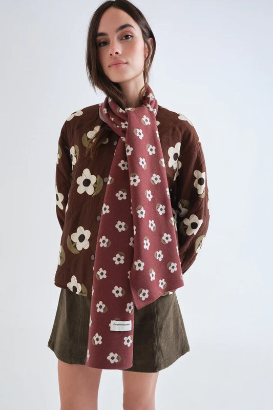 Sciarpa in maglia jacquard stampata Santini