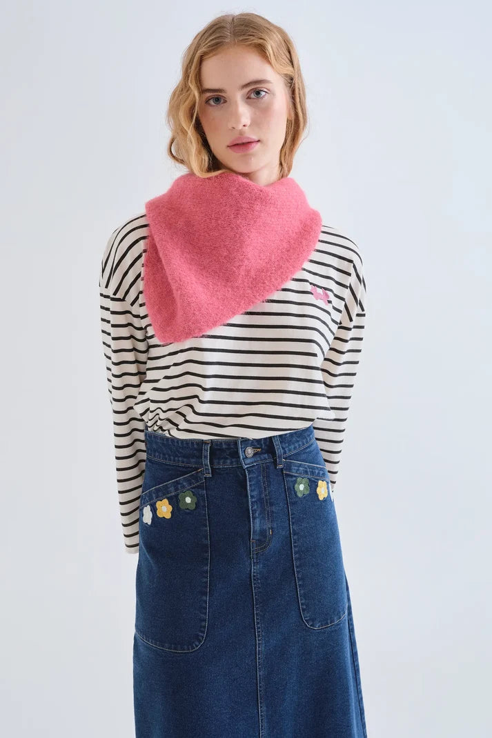 Bandana triangolare rosa