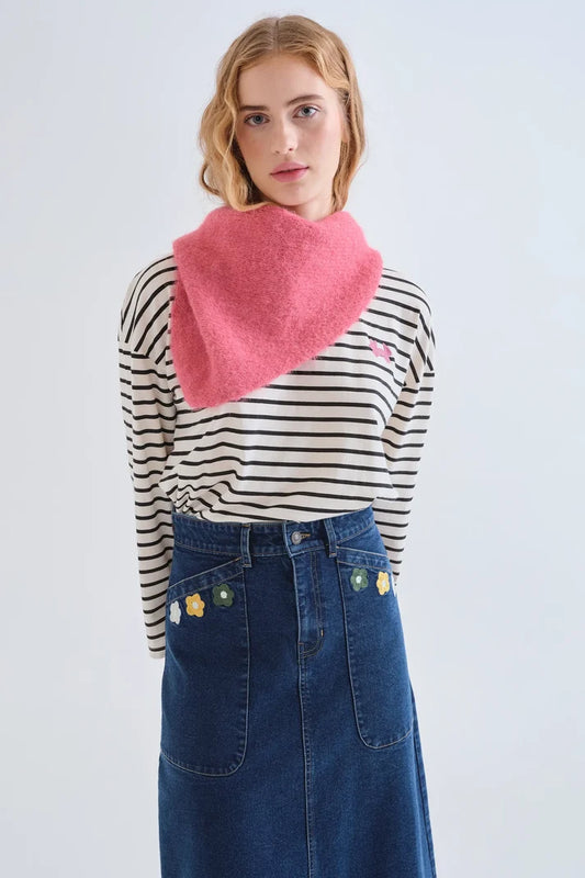 Bandana triangolare rosa