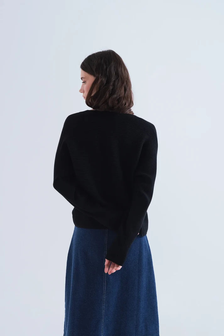 Maglia maglia a righe nere