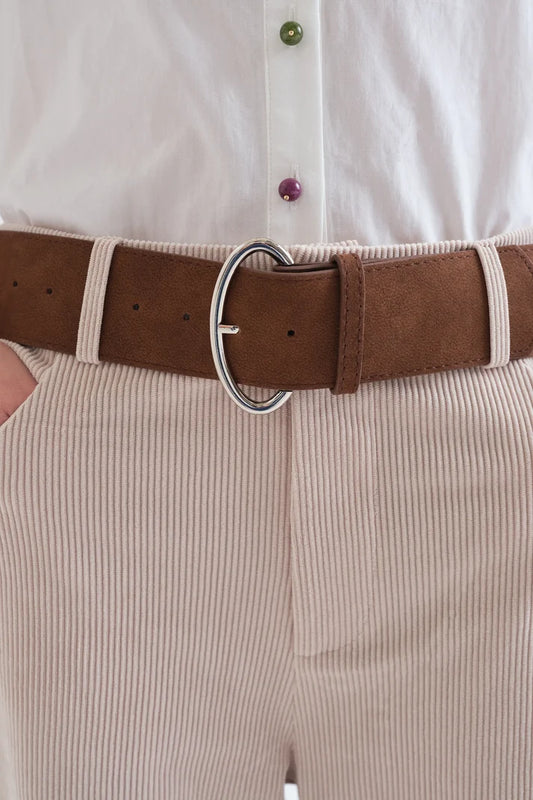 Cintura in ecopelle marrone