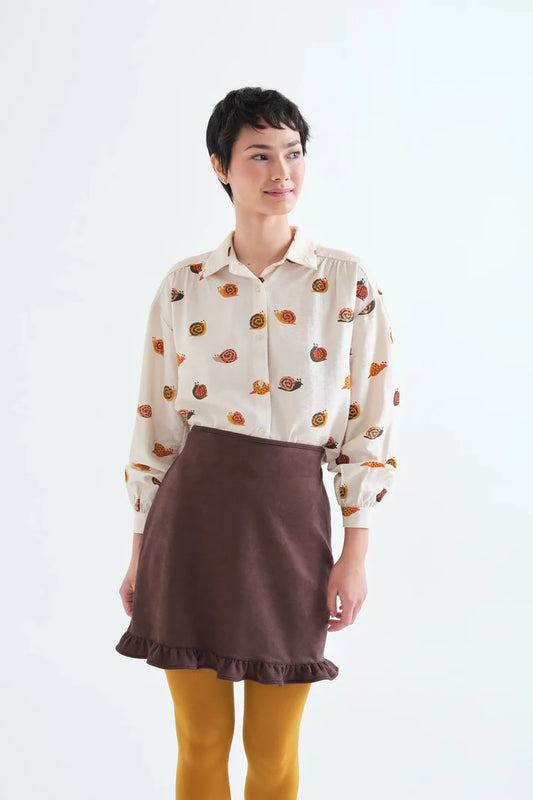 Camicia con stampa di lumache
