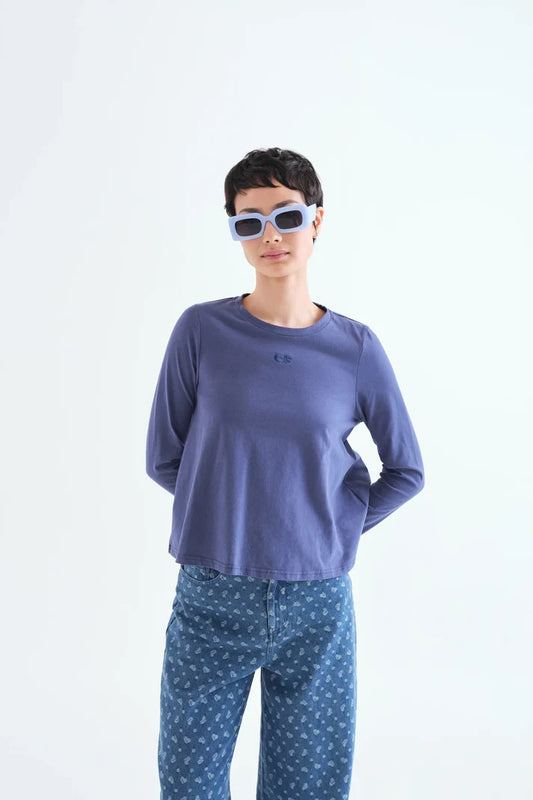 T-shirt 100% cotone blu navy "CF"
