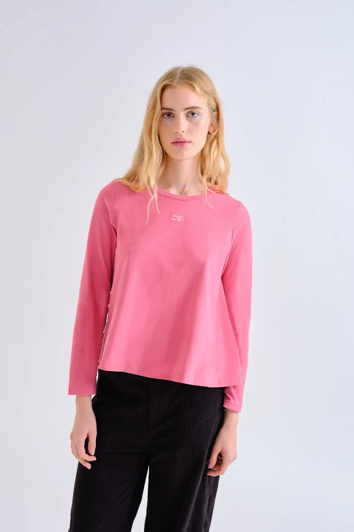 T-shirt 100% cotone rosa "CF"