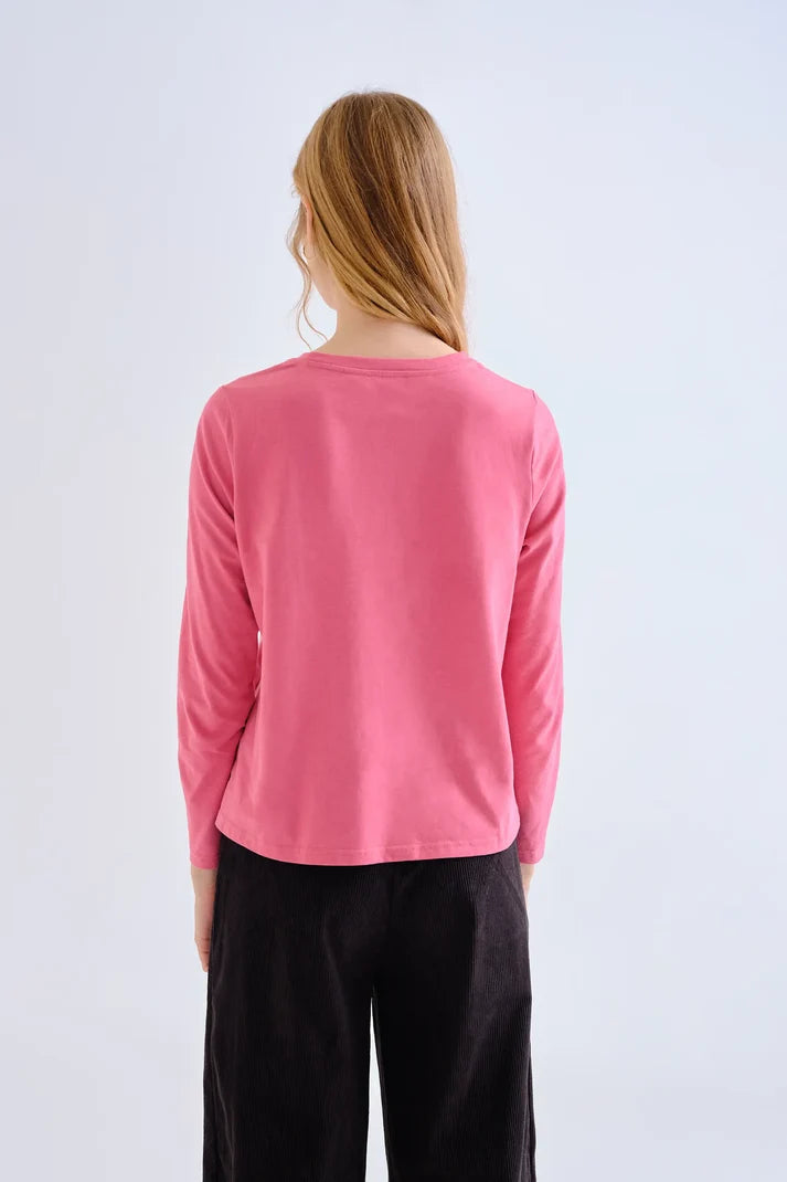 T-shirt 100% cotone rosa "CF"