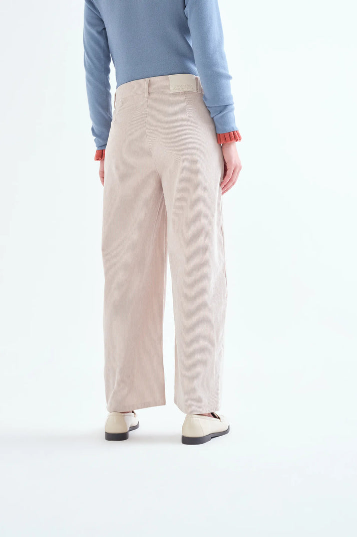 Pantaloni di velluto bianco grezzo