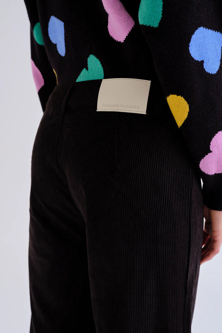 Pantaloni di velluto nero