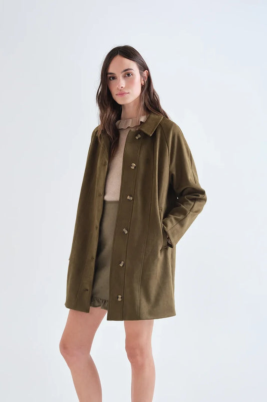 Cappotto in pallestio verde oliva