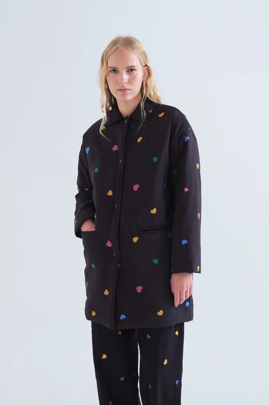 Cappotto imbottito con stampa Candy