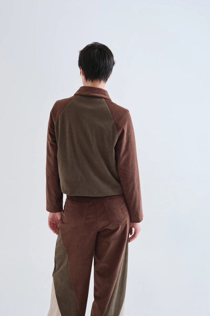 Pantaloni in velluto a coste multicolore