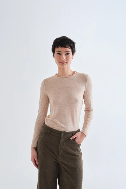 T-shirt basic beige
