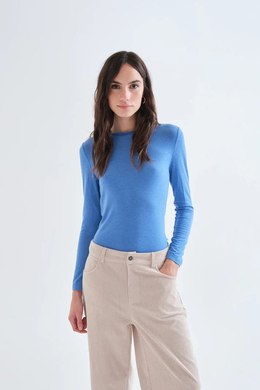 T-shirt basic azzurra