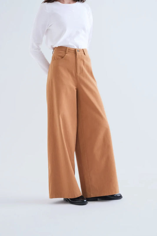 Jeans 100% cotone cammello