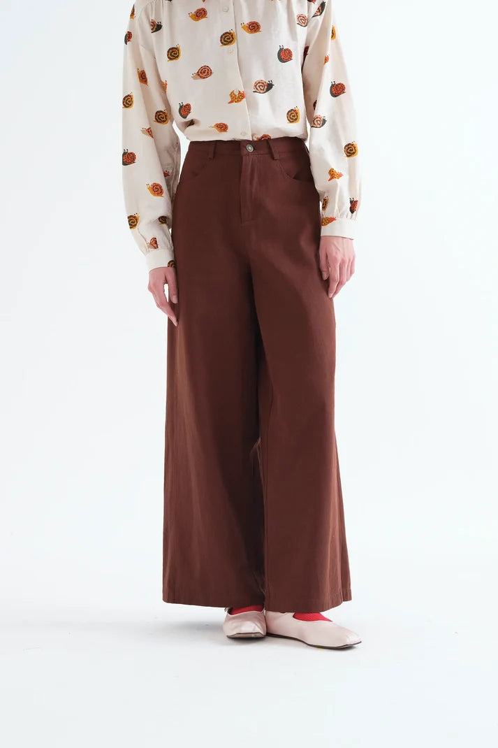 Jeans 100% cotone marrone