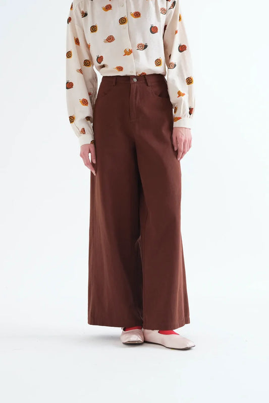 Jeans 100% cotone marrone