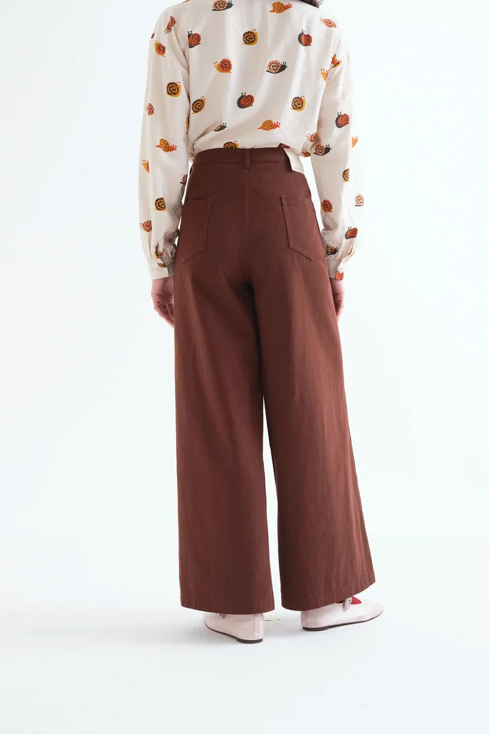 Jeans 100% cotone marrone