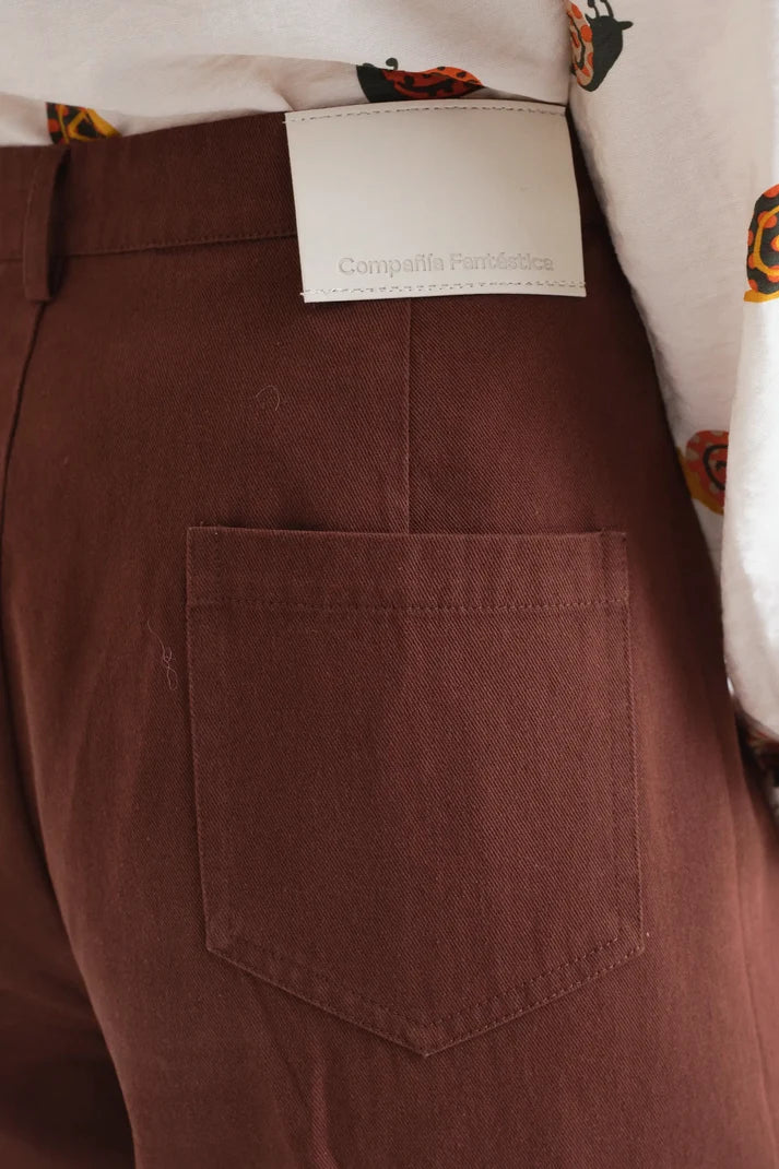 Jeans 100% cotone marrone