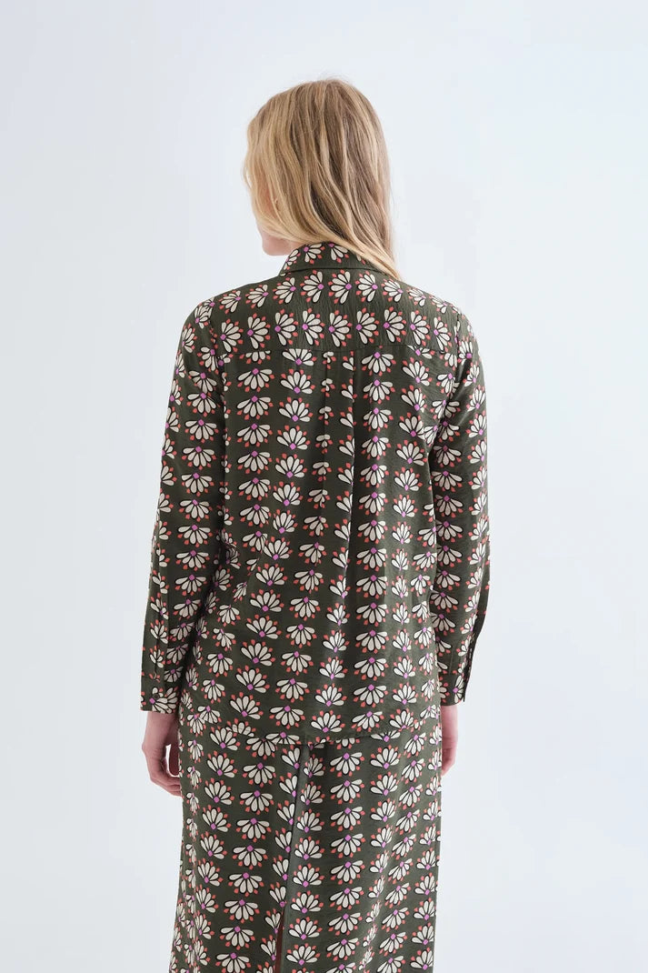 Camicia con stampa Geometry