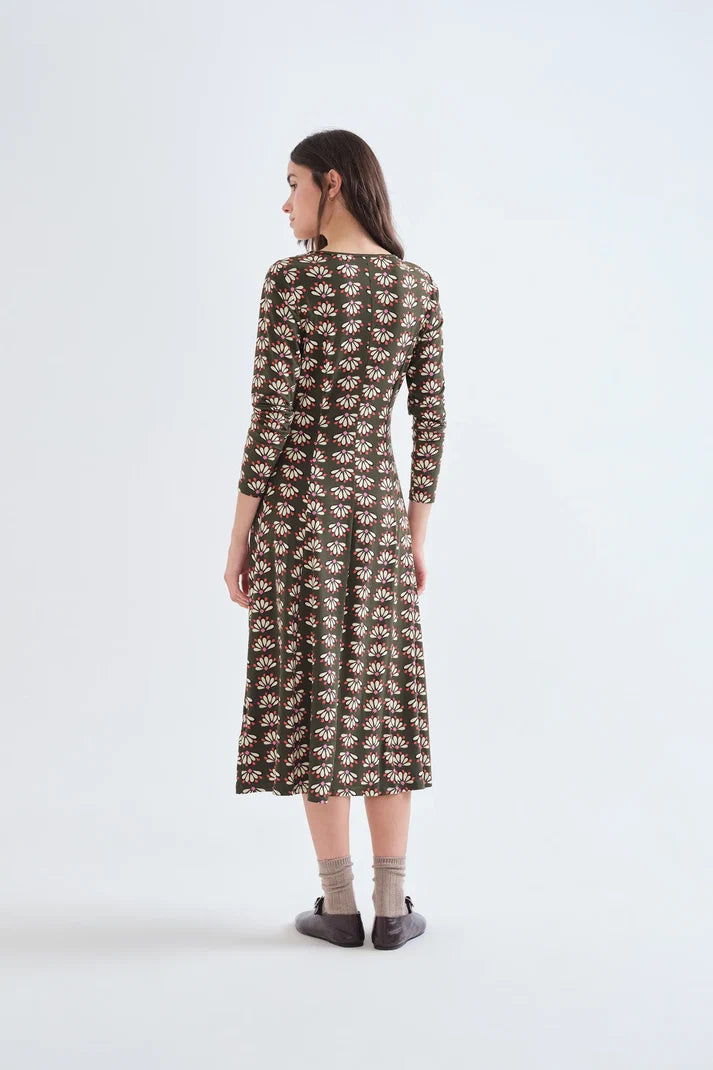 Abito midi con stampa Geometry