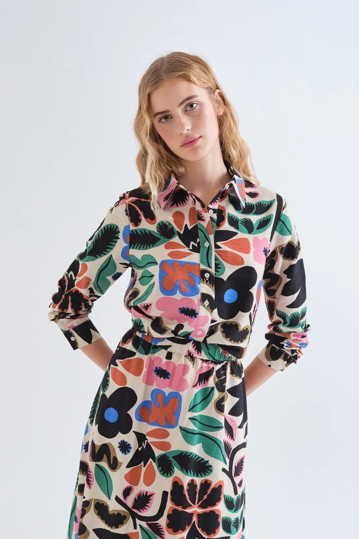 Camicia con stampa Neo Garden