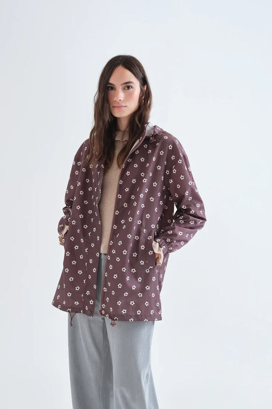 Giacca con cappuccio stampa Santini