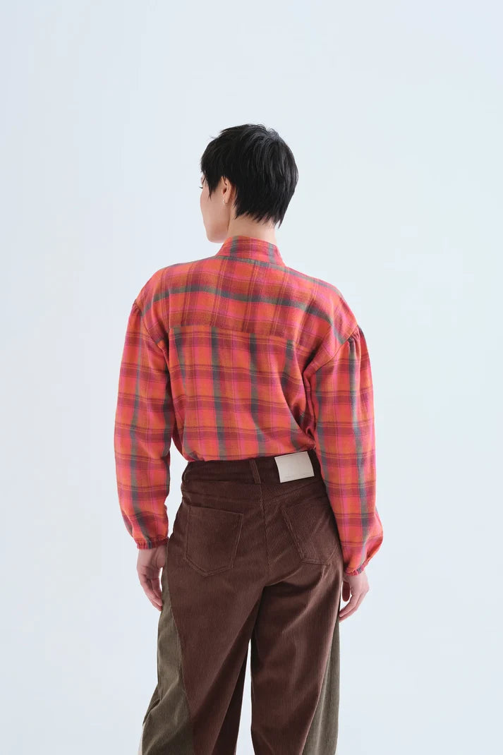 Camicia 100% cotone con stampa Pink Plaid