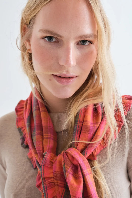 Bandana imbottita con stampa Pink Plaid