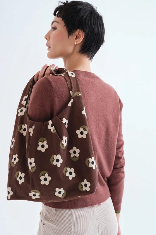 Borsa a tracolla con stampa Santini