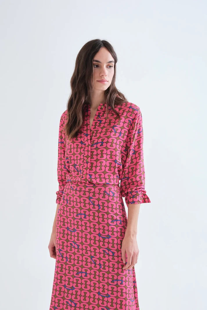 Camicia con stampa Catena