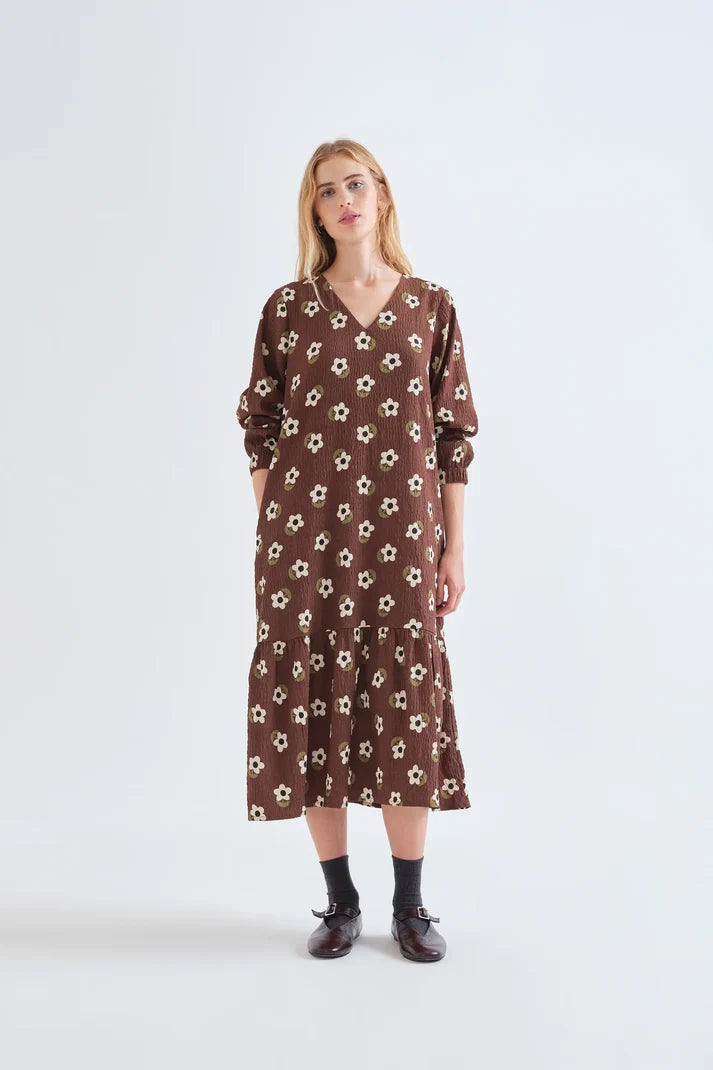Abito midi con stampa Santini
