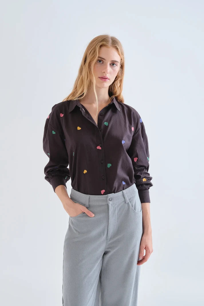 Camicia 100% cotone con stampa Candy