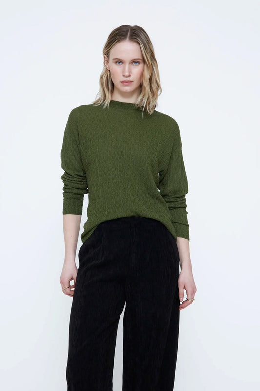 Maglione verde con texture