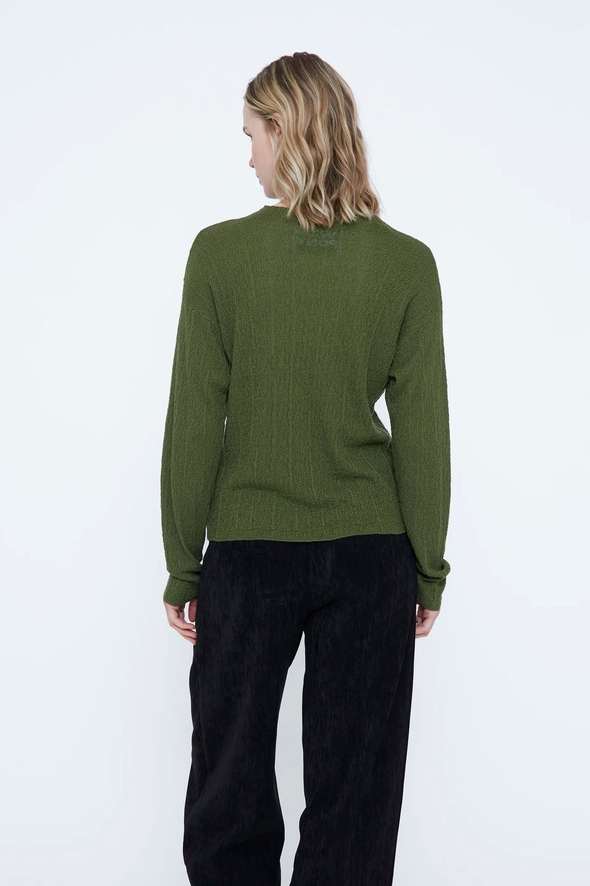 Maglione verde con texture