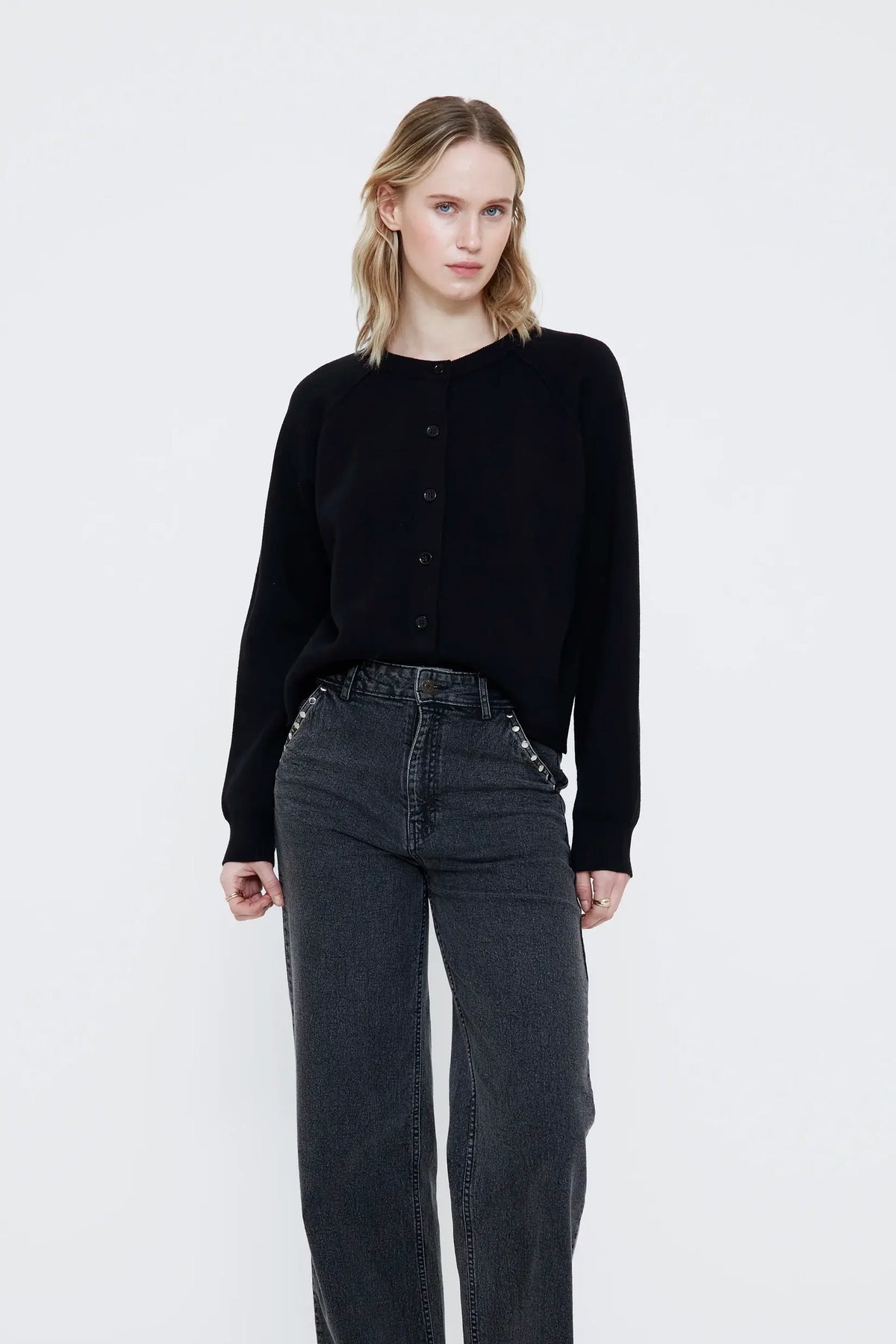 Cardigan basic nero