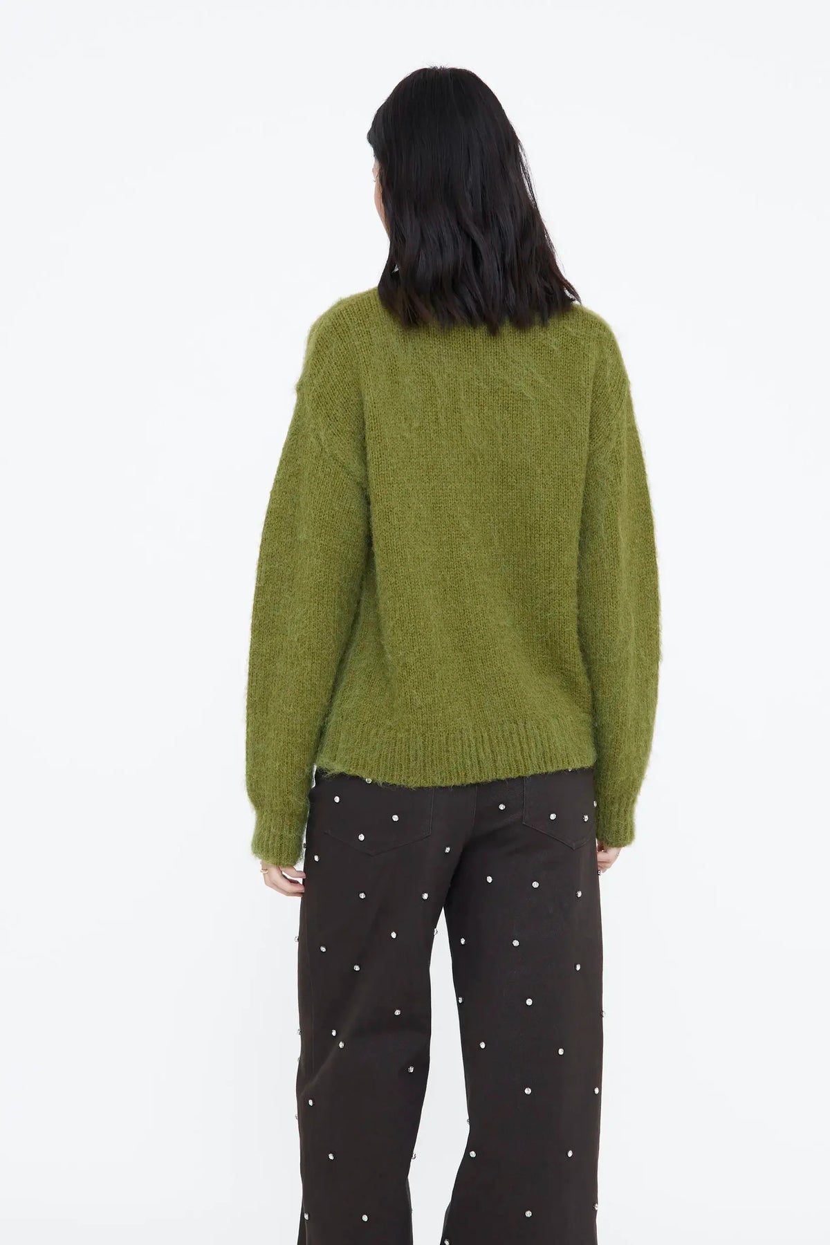 Maglione misto lana verde