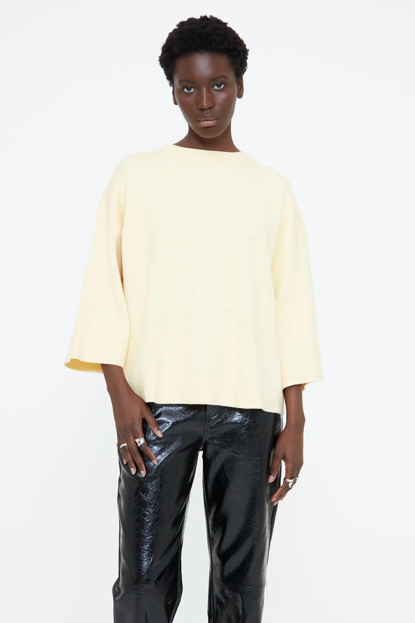Maglia basic giallo chiaro