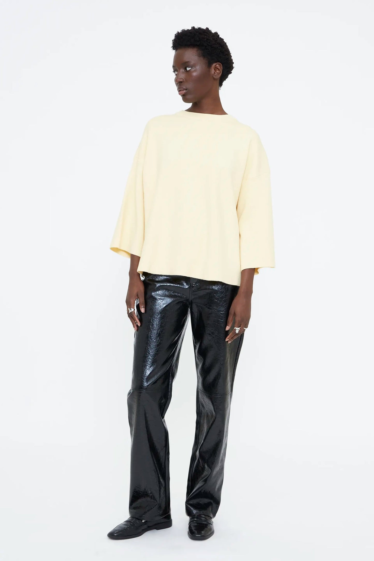 Maglia basic giallo chiaro