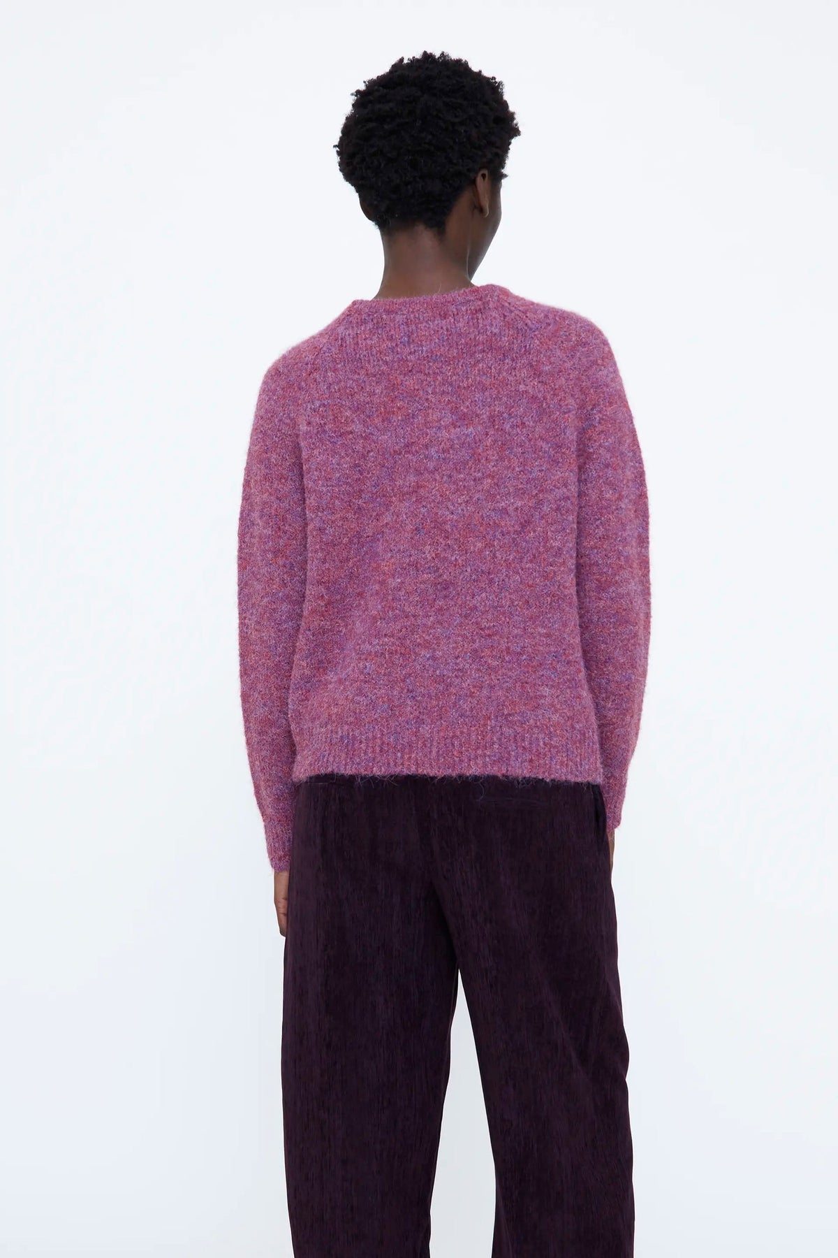 Maglione misto lana fucsia