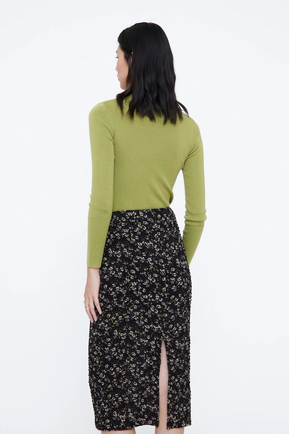 Top a collo alto verde
