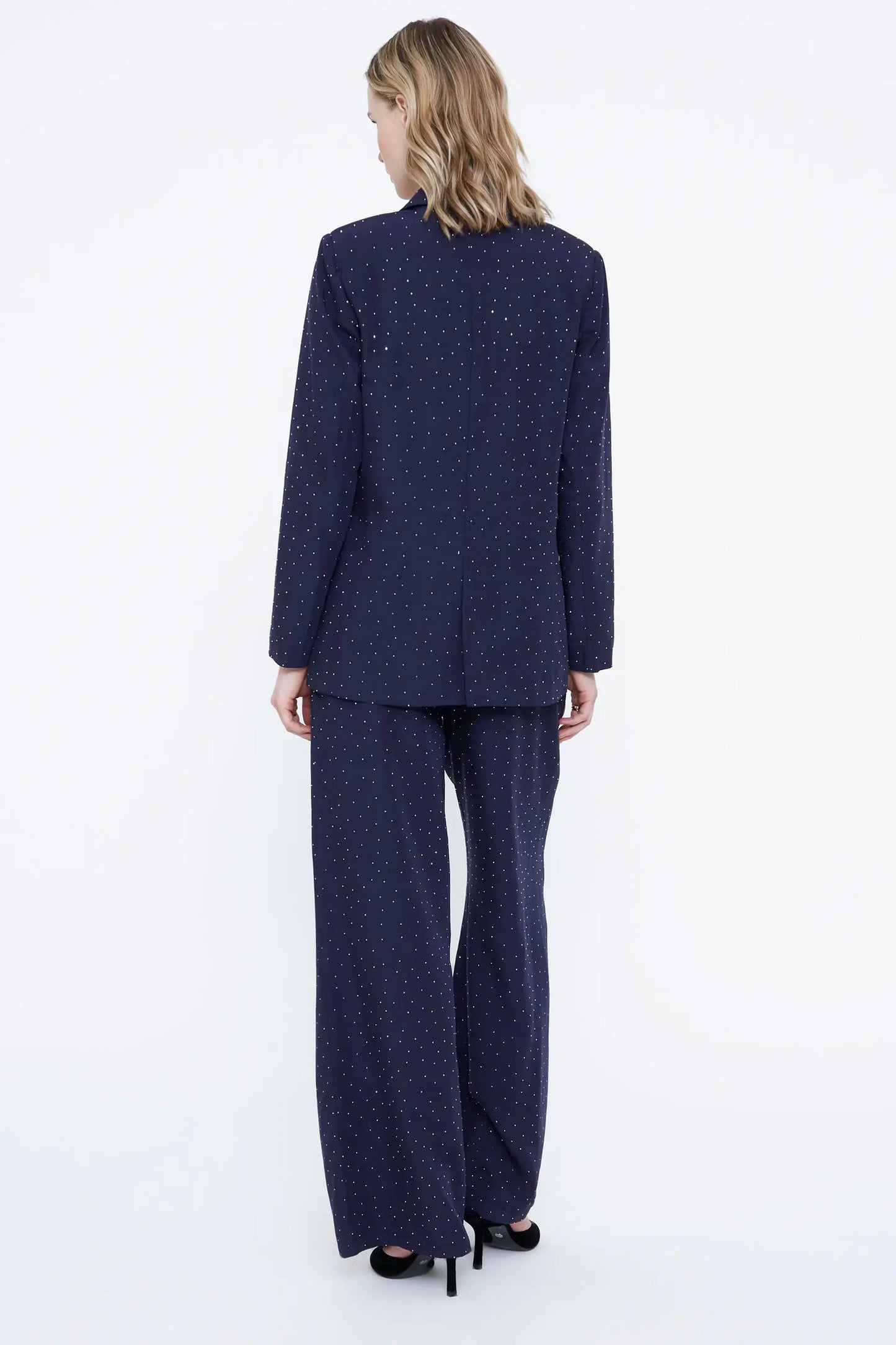 Blazer blu navy con applicazioni